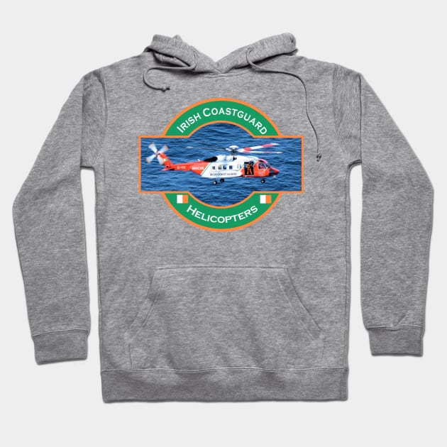 Irish Coastguard search and rescue Helicopter, Hoodie by AJ techDesigns